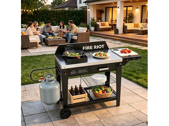 FIRERIOT 50K BTU Outdoor Propane Wok Station