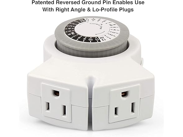 Clear Power 2-Outlet 24 Hour Mechanical Timer