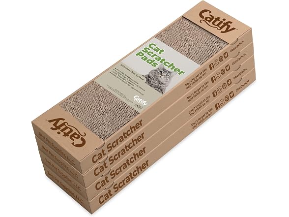 Best Pet Supplies Catify Cat Scratcher 4Pk