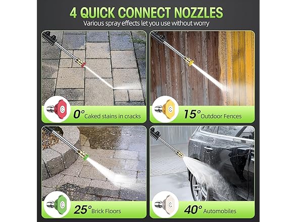 APIUEK 3800 PSI Electric Pressure Washer Green