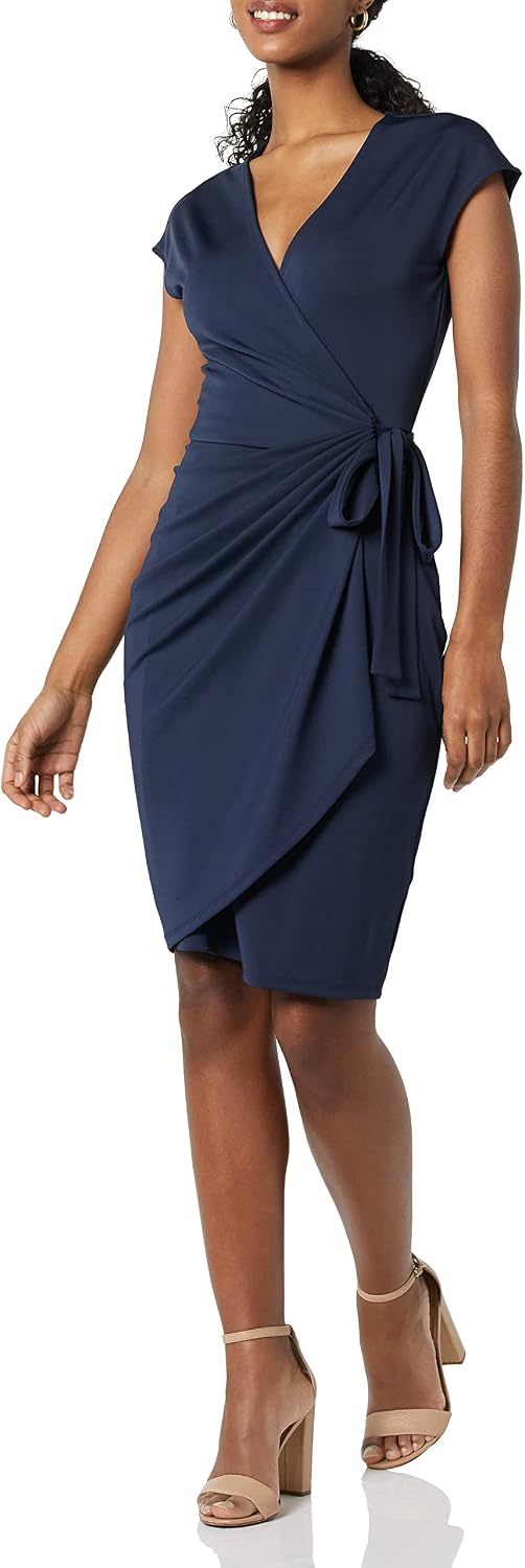Amazon Essentials Women Classic Cap Sleeve V Dress - Gallery 9