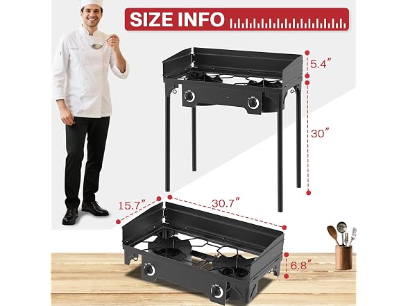 Pipopa 2 Burner Propane Stove