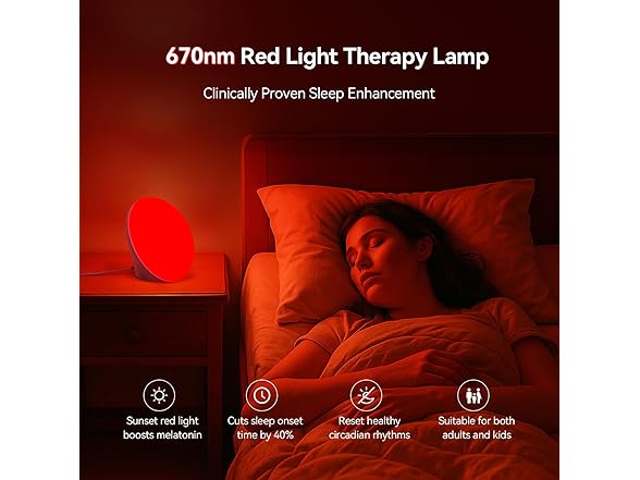 EVATEALE Red Light Therapy Lamp