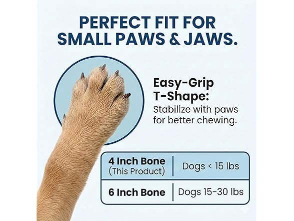 SPOT Bam-Bones Puppy T-Bone Dog Chew Toys, 2PK Blue