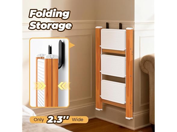 HBTower 3-Step Aluminum Folding Ladder