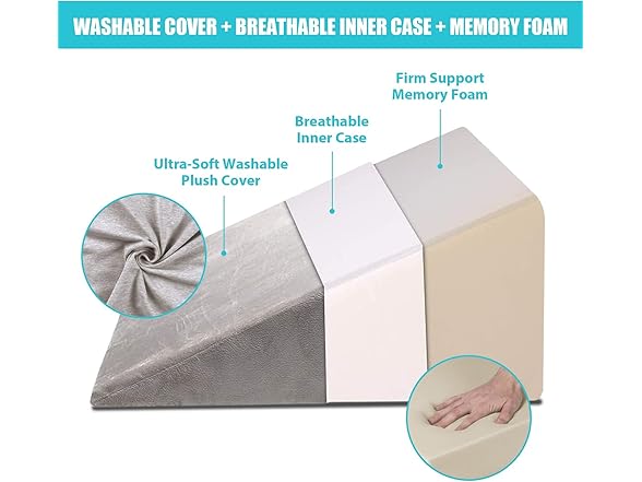 Lisenwood Foam Bed Wedge Pillow Set