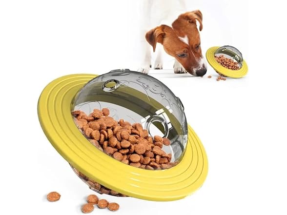 Durable Dog Toys Interactive Wobble Ball Food Feeder