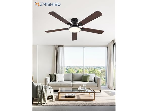 ZMISHIBO 52" Flush Mount Ceiling Fan