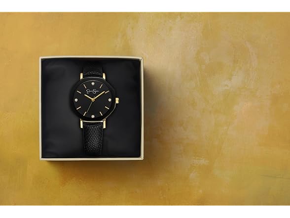 Jessica Simpson Leather Watch Octagon Dial