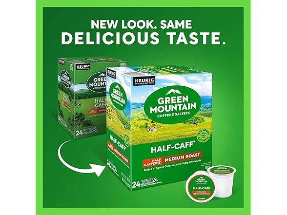 Green Mountain Coffee Roasters Half Caff Coffee, 96 Count