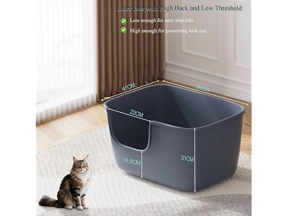 Vealind Large Cat Litter Box