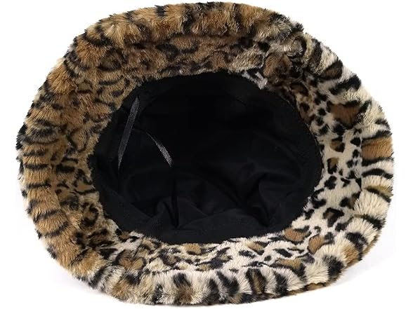 Purfanree Men (OS) Faux Fur Bucket Hat Fluffy Cap