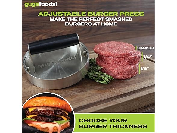 Guga Foods- Adjustable Burger Press