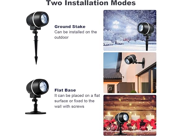 LED Snowflake Projector w/Remote