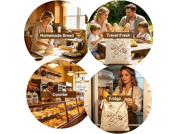 Beeswax Bread Bags 2 Pack Reusable