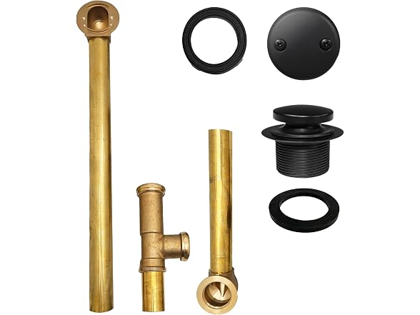 Westbrass A326-62 22-1/2" Brass Bath Waste & Overflow Assembly