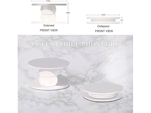 WUYULB Clear Crystal Phone Grip