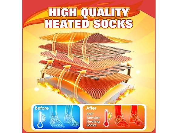 5000 mAh Electric Heated Socks