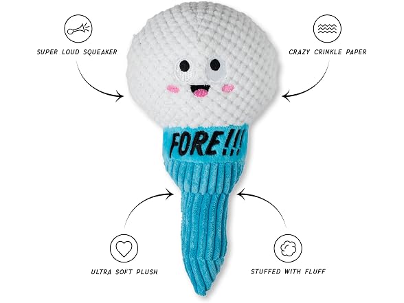 Fringe Studio Plush Dog Toy, Today is TEE-RIFFIC