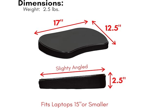 Sofia + Sam Mini Memory Foam Lap Desk Color: Black