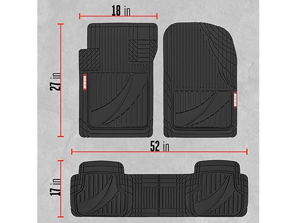 Motor Trend FlexTough Floor Mats Black