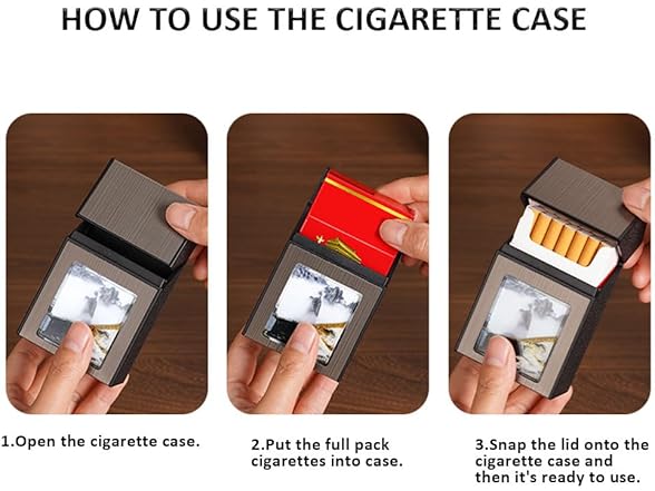 KUGUAN Cigarette Case with USB Lighter