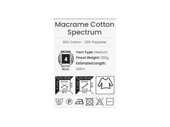 MACRAME Yarn Art Cotton Spectrum Cord