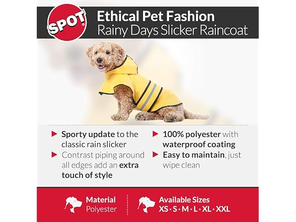 Fashion Pet SPOT Rainy Days Slicker