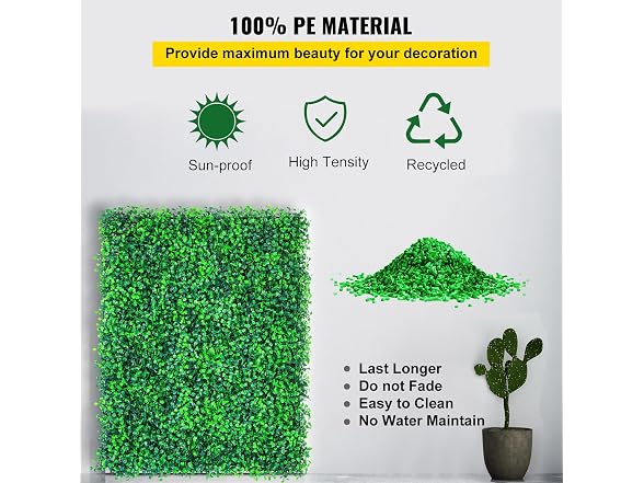 Artificial Boxwood Panels, 20 PCS 20\"x20\"