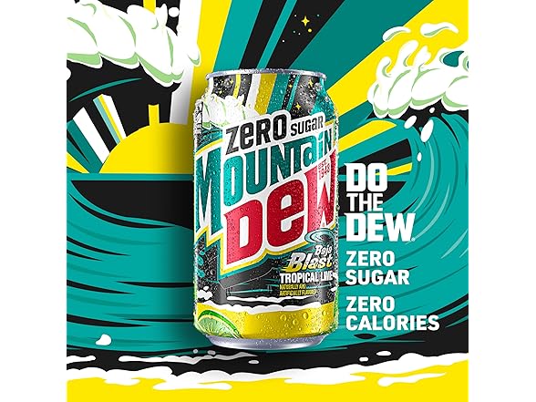 12PK Mountain Dew, Baja Cabo Citrus Zero Sugar
