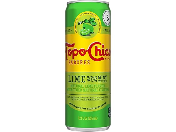 1CT Topo Chico Sabores Lime with Mint Extract 12oz