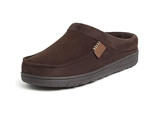 Dearfoams Mens Memory Foam Slippers