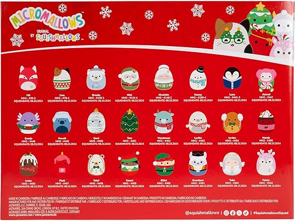 Squishmallows Micromallows Holiday Plush Advent Calendar