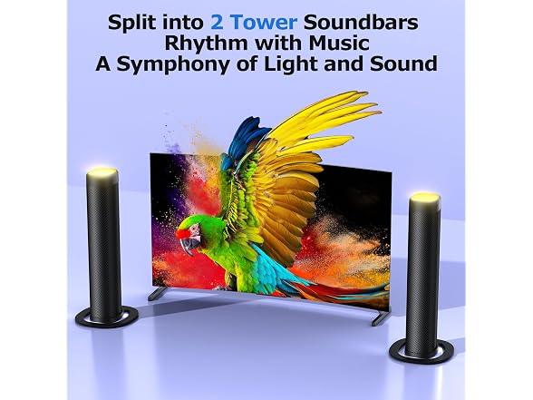 FHNFHN Sound Bar for Smart TV, 100W