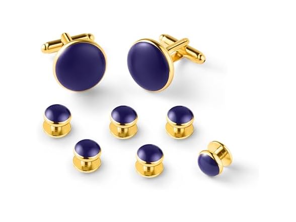 8pcs Blue Silver
