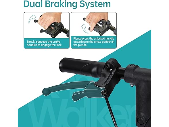 ELENKER Knee Scooter Economy Knee Walker with Dual Braking System for Injury or Surgery to The Foot, Ankle Injuries Dark Red (Open Box)