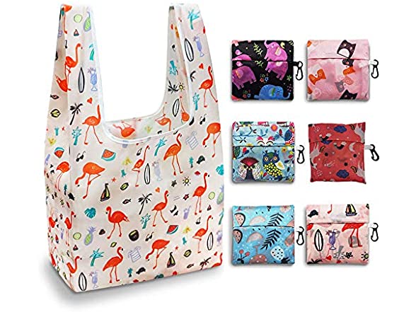 6 Pack Reusable Grocery Bags Set