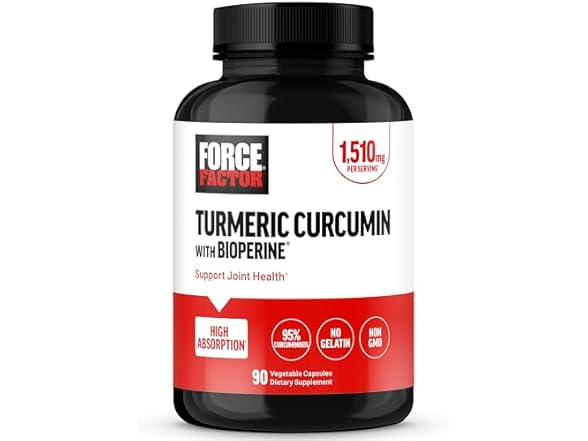 FORCE FACTOR Turmeric & BioPerine Joint Support 90ct