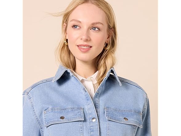 AE Womens OversizedFit Denim Shirt Jkt