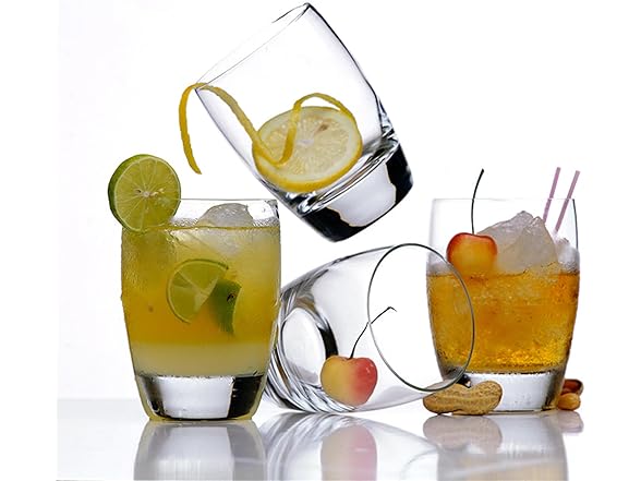 (2 Pack) Luigi Bormioli 15.75 oz Double Old Fashion Glasses (Set of 4)