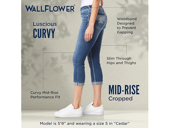 WallFlower Women (15) Luscious 23.5” Bling Jeans