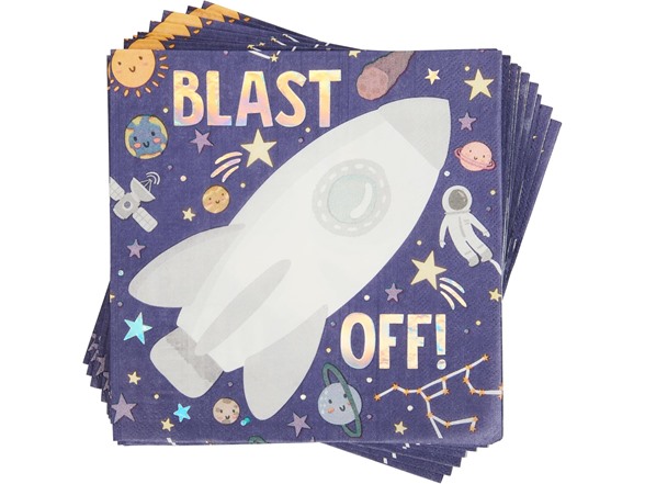 C.R. Gibson Rocket Lunch Napkins, 20-Ct