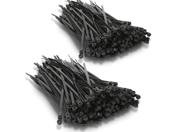 120Pcs 12" Zip Ties w/Screw Holes Blk
