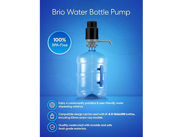Brio Universal Water Bottle Pump | Manual Water Pu
