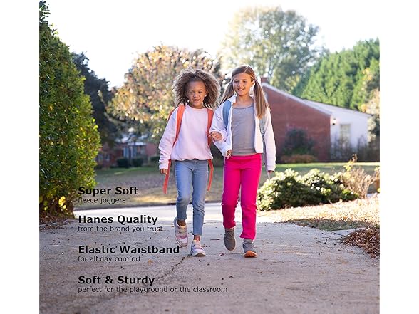 Hanes Girls EcoSmart Jogger Sweatpants