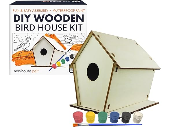 Newhouse Pet DIY Wooden Birdhouse Kit