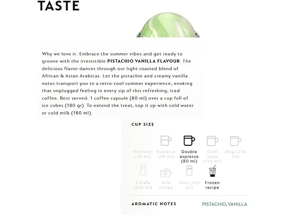 Nespresso Pistachio Coffee Pods