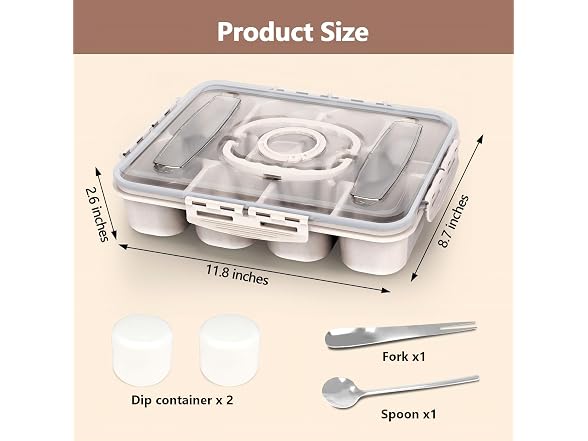 WAWINY Dishwasher Safe Snackle Box Container
