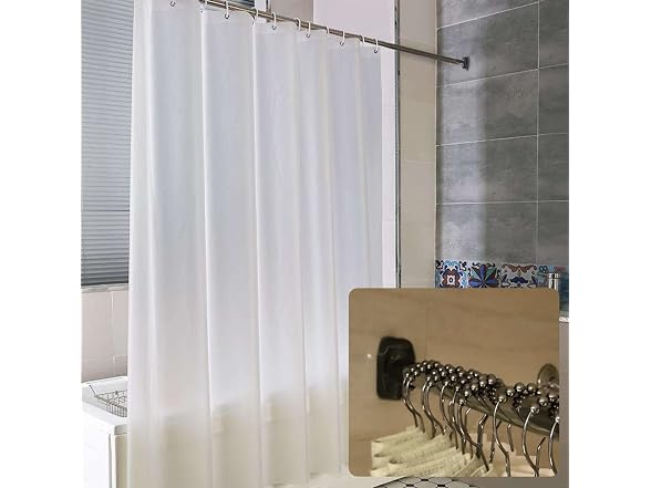 Shower Curtain Rod Bracket, 2Pcs Zinc Alloy S