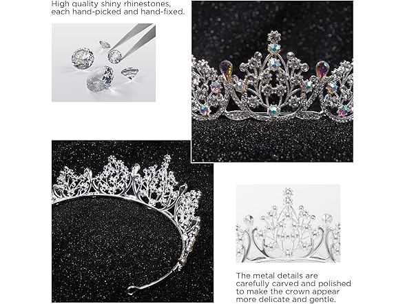 Kriudy Crown Headpiece Headband Tiara